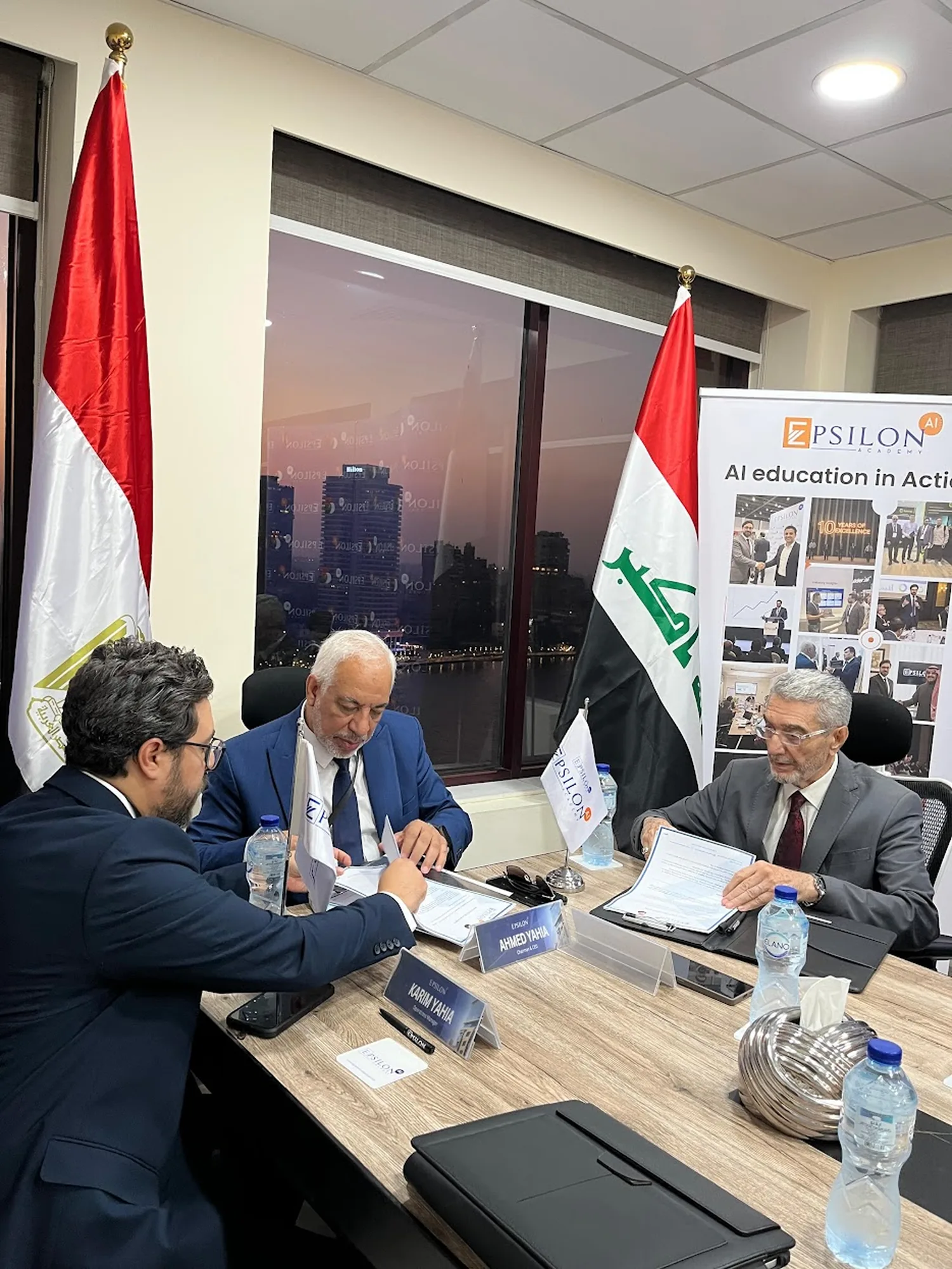 Iraq partnership signing &middot; Baghdad &mdash; Analytics & learning partnership